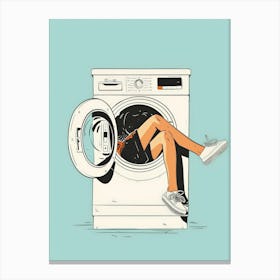 Waiting Time in a Washing Machine Canvas Print