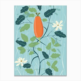 Papaya Illustration 1 Canvas Print