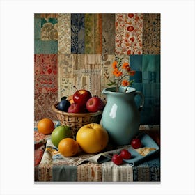 Patchwork Table Canvas Print