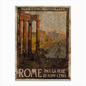 Vintage Travel Poster ― Rome Canvas Print