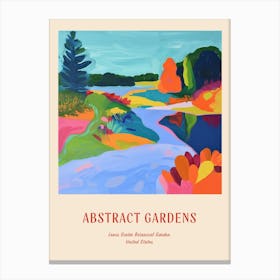 Colourful Gardens Lewis Ginter Botanical Garden Usa 2 Red Poster Canvas Print