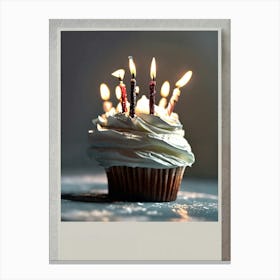 Birthday Cake With Candles 1 Canvas Print