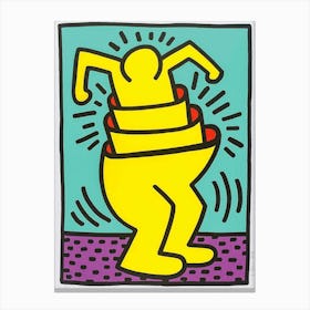 King King By Keith haring Canvas Print