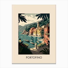 Portofino Italy 1 Vintage Travel Poster Canvas Print
