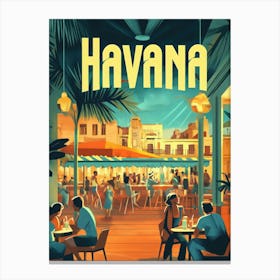 Aihrgdesign A 1970s Inspired Travel Poster For Havana 4 Canvas Print