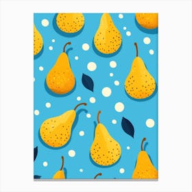 Seamless Pattern With Pears Canvas Print