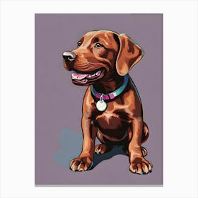 Chocolate Labrador Retriever Puppy 2 Canvas Print