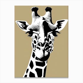 Portrait Of A Giraffe Canvas Print