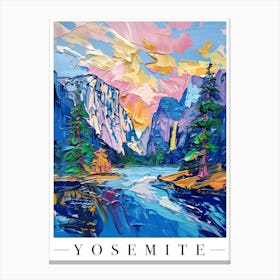 Yosemite Colourful Abstract Art Print Canvas Print