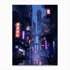 Neo Tokyo City Canvas Print