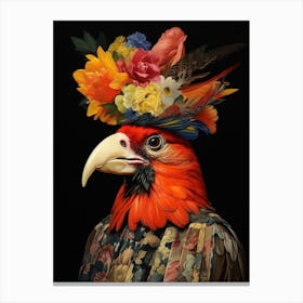 Bird With A Flower Crown Cardinal 2 Canvas Print