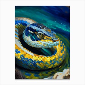 Beaked Sea 1 Snake Painting Canvas Print