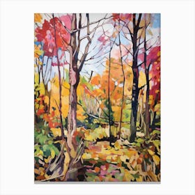 Autumn Gardens Painting Jardin Botanique De Montral Canada 4 Canvas Print