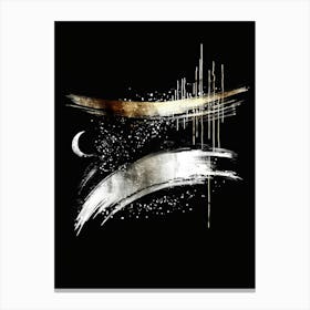 Moon And Stars 3 Canvas Print