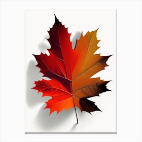 Maple Leaf Vibrant Inspired 1 Canvas Print