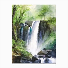 Torc Waterfall, Ireland Water Colour  (1) Canvas Print