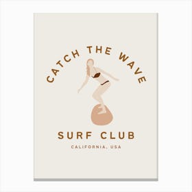 Catch The Wave | Surf Club Beachy Tropical Coastal Stampe su tela