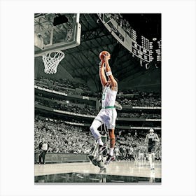 Jayson Tatum Of The Boston Celtics Dunks The Ball During The Game Against The Dallas Mavericks Canvas Print