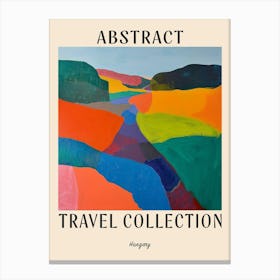 Abstract Travel Collection Poster Hungary 4 Canvas Print