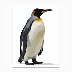 King Penguin Cooper Bay Minimalist Illustration 3 Canvas Print