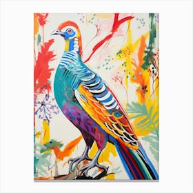 Colourful Bird Painting Pheasant 5 Canvas Print