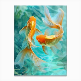 Goldfish Swimming In The Water Canvas Print