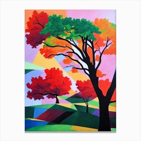 Oregon White Oak Tree Cubist 1 Canvas Print