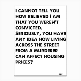 Desperate Housewives, Lee, Quote, Murderer Can Affect Housing Prices, Wall Print, Wall Art, Print, Poster Canvas Print