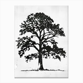 Olive Tree Simple Geometric Nature Stencil 2 Canvas Print