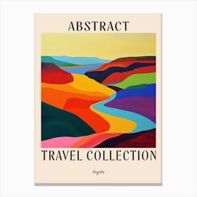 Abstract Travel Collection Poster Angola 1 Canvas Print