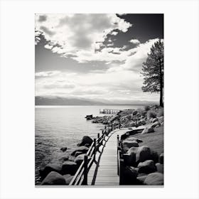 Lake Tahoe, Black And White Analogue Photograph 1 Canvas Print