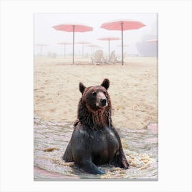 Bears On The Beach Canvas Print