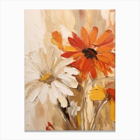 Fall Flower Painting Daisy 1 Canvas Print