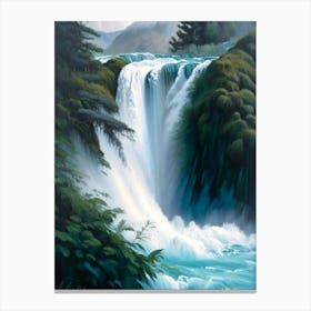 Huka Falls, New Zealand Peaceful Oil Art 1 (2) Canvas Print
