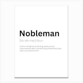 Nobleman Definition Meaning Leinwandbild