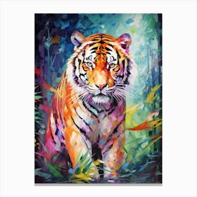 Tiger Art In Post Impressionism Style 3 Canvas Print