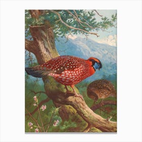 Vintage Pheasants Canvas Print