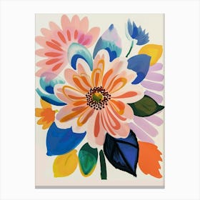 Painted Florals Dahlia 1 Canvas Print