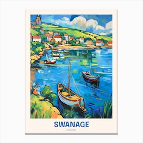 Swanage England 3 Uk Travel Poster Canvas Print