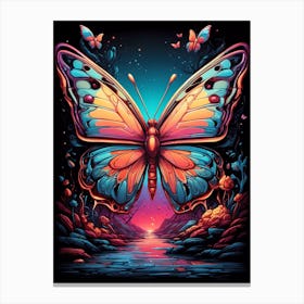 Psychedelic Butterfly 2 Canvas Print