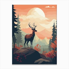 Deer In The Forest 1 Canvas Print