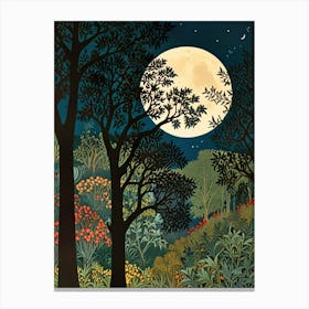 William Morris Moonlight In The Forest 63 Canvas Print