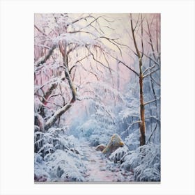 Dreamy Winter Painting Muir Woods National Park United States 2 Canvas Print