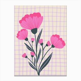 Flower Bouquet Grid Background 4 Toile