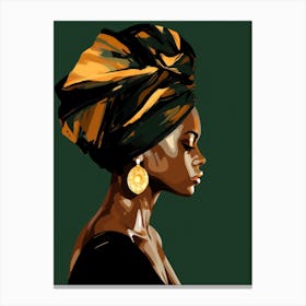 African Woman In Turban 2 Canvas Print