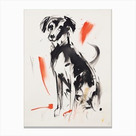 Dog In Ink Canvas Print