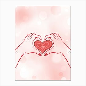 Heart with Hand Canvas Print