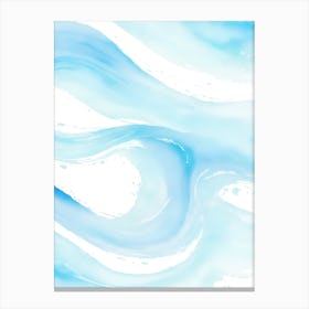 Blue Ocean Wave Watercolor Vertical Composition 123 Canvas Print
