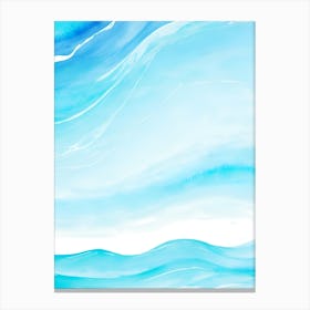 Blue Ocean Wave Watercolor Vertical Composition 146 Canvas Print