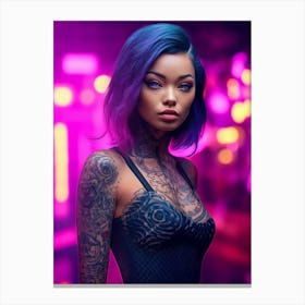 Sexy Cyberpunk Girl Canvas Print